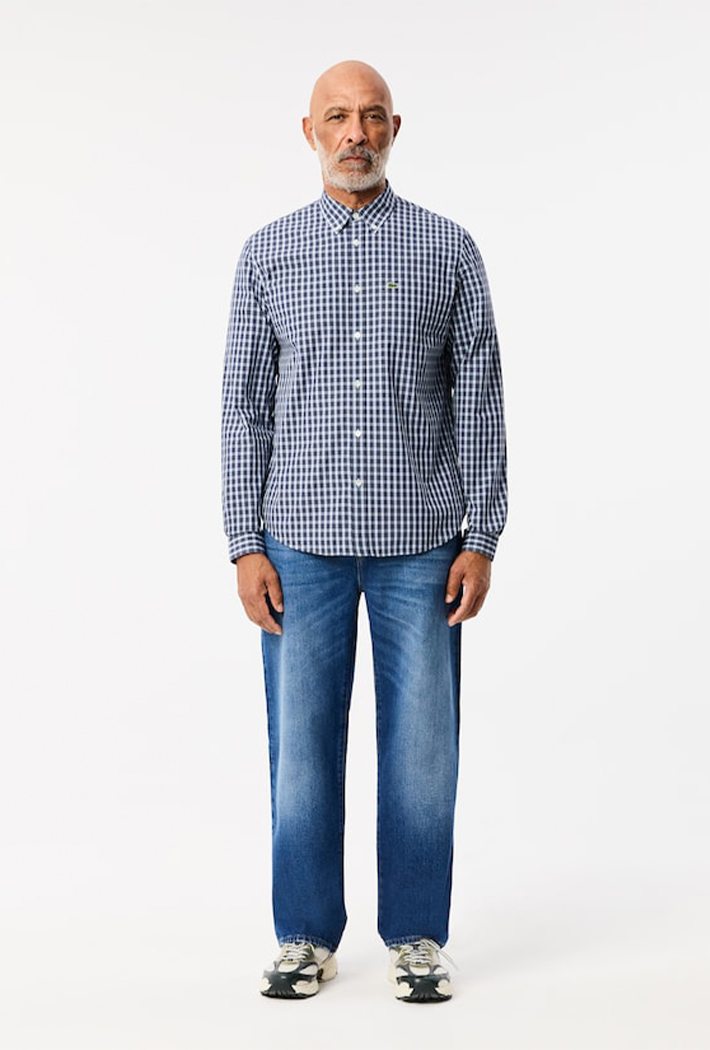 Lacoste Men's 5 Pocket Straight Cut Indigo Jeans