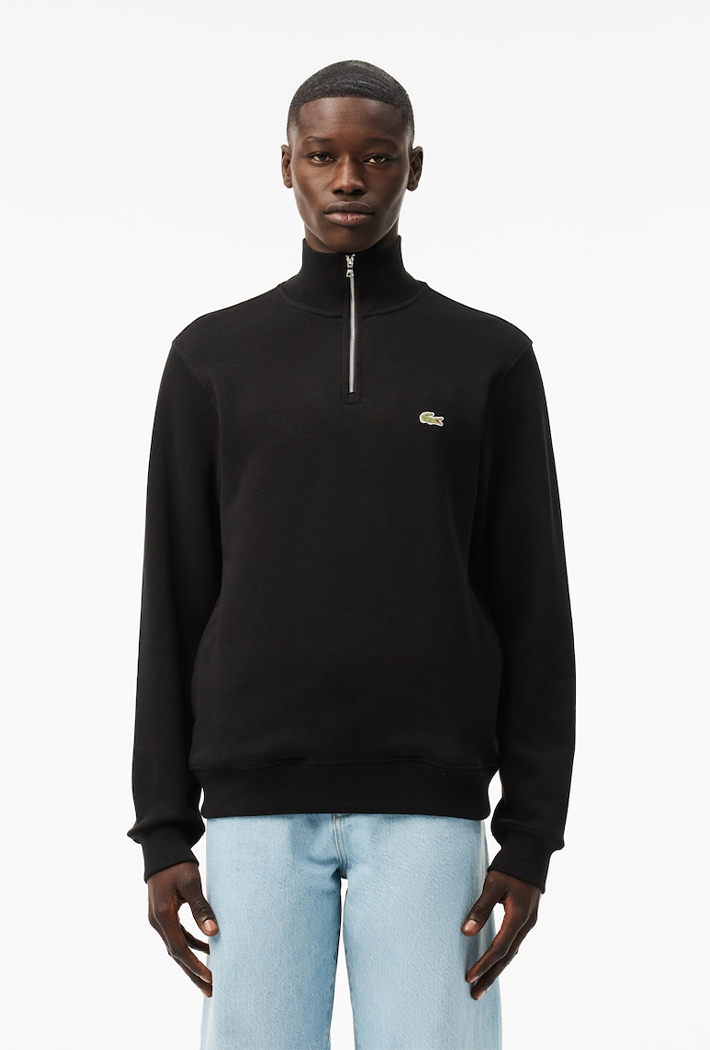Lacoste Zip-Up High Neck Interlock Sweatshirt