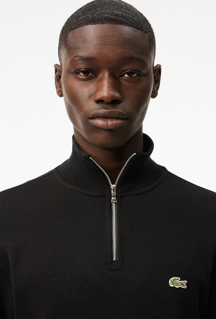 Lacoste Zip-Up High Neck Interlock Sweatshirt