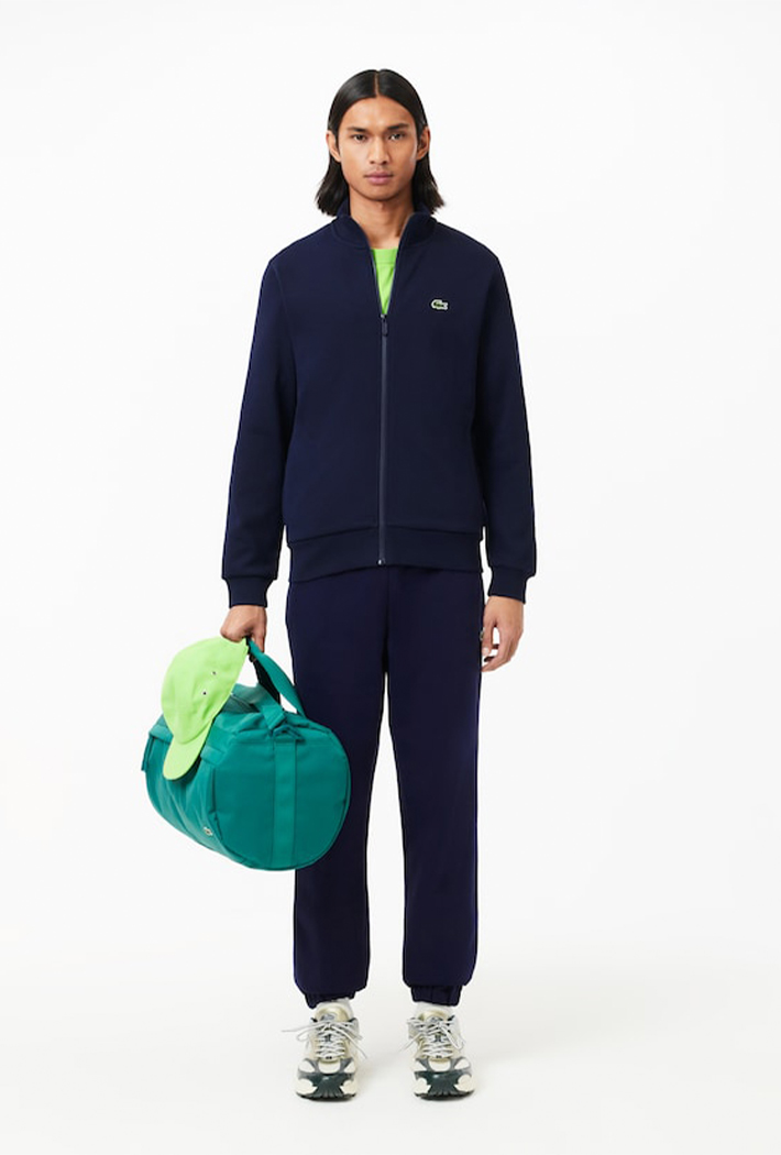 Lacoste Men's Zip-Up High Neck Fleece Sweatshirt