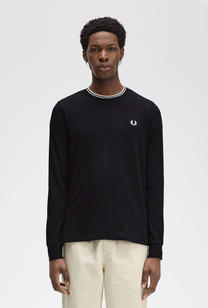 Fred Perry Men's Long Sleeve Twin Tipped T-Shirt