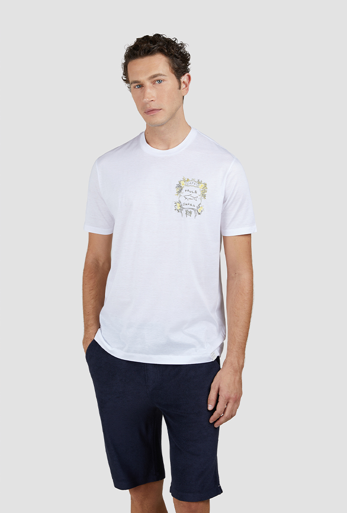 Paul & Shark Men's X-Soft Jersey T-Shirt With Capri Embroidery - Xxl
