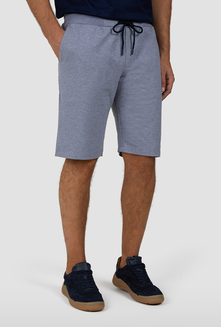 Paul & Shark Men's Shark Badge Stretch Fleece Cotton Bermuda Shorts - Xxl