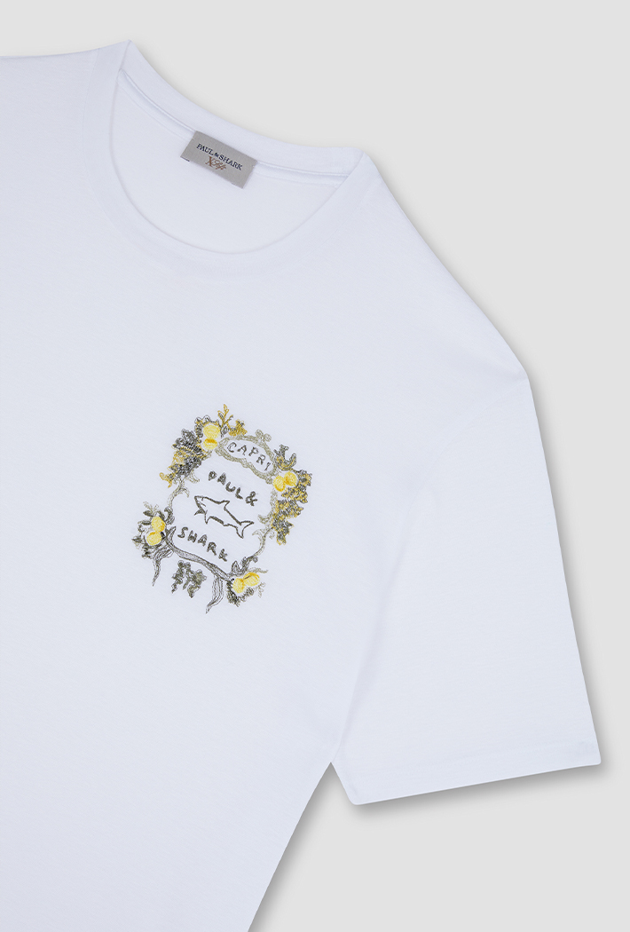 Paul & Shark Men's X-Soft Jersey T-Shirt with Capri Embroidery