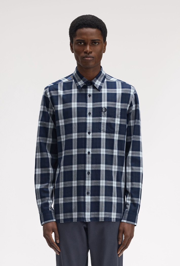 Fred Perry Unisex Tartan Twill Shirt - Xxl