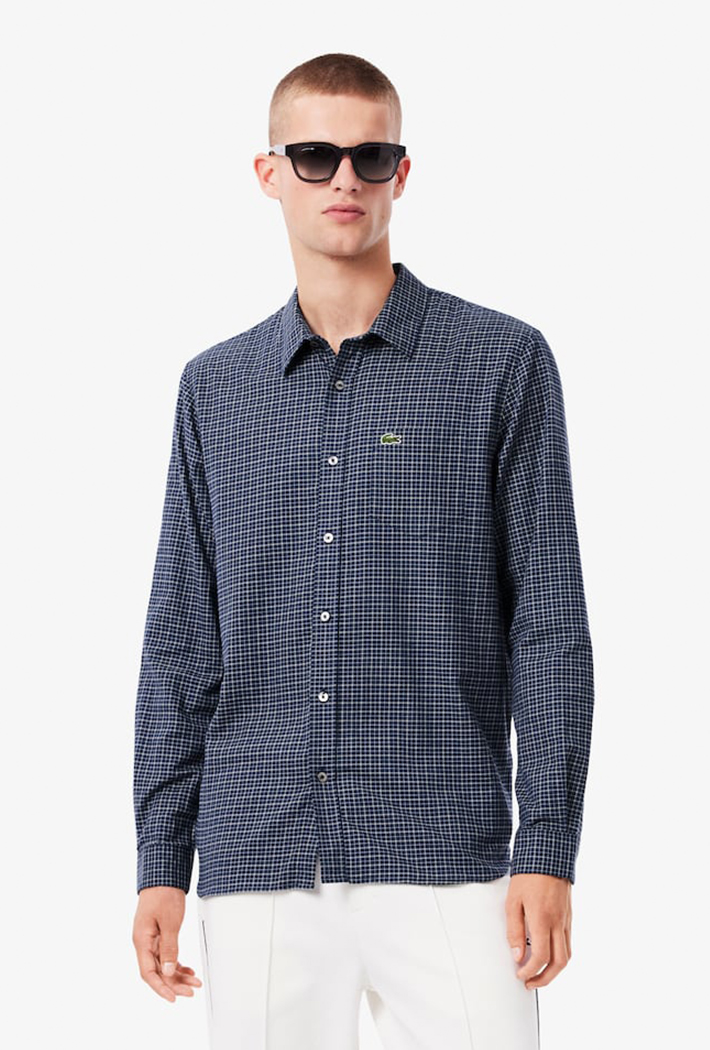 Lacoste Regular Fit Plaid Flannel Shirt