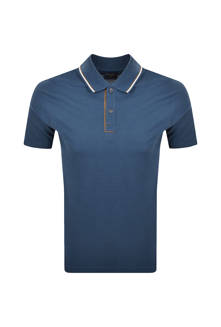 Paul & Shark Unisex Moon Badge X-Soft Cotton Pique Polo Shirt - Medium