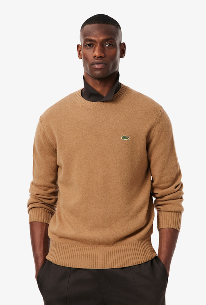 Lacoste Carded Wool Crew Neck Sweater