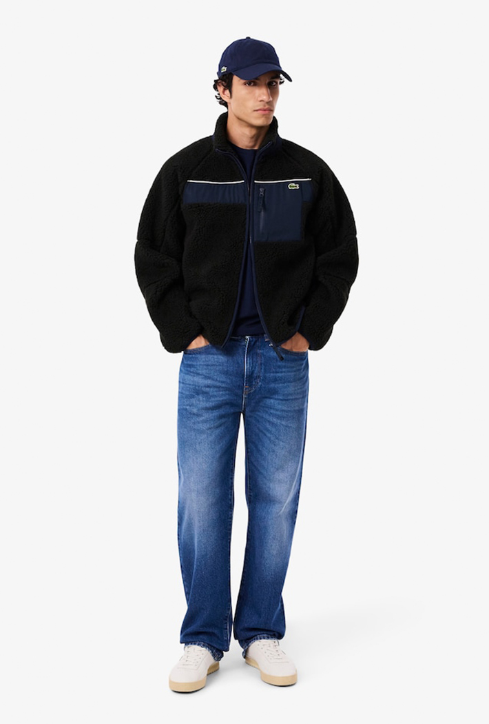 Lacoste Colour-Block Sherpa Fleece Jacket