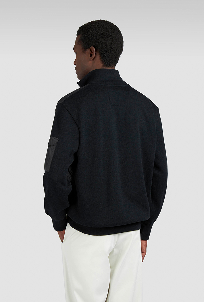 Paul & Shark Ultralight Hybrid Zip-Up Sweater in Tech Wool