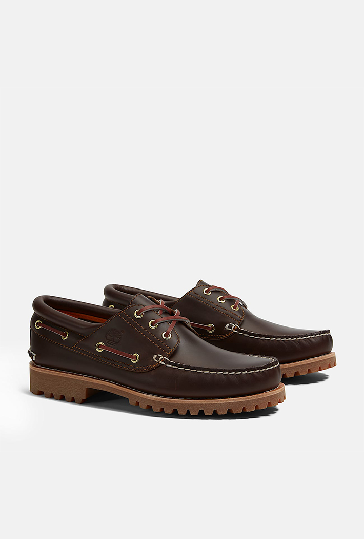 Timberland® Authentic 3-Eye Lug Handsewn Boat Shoe