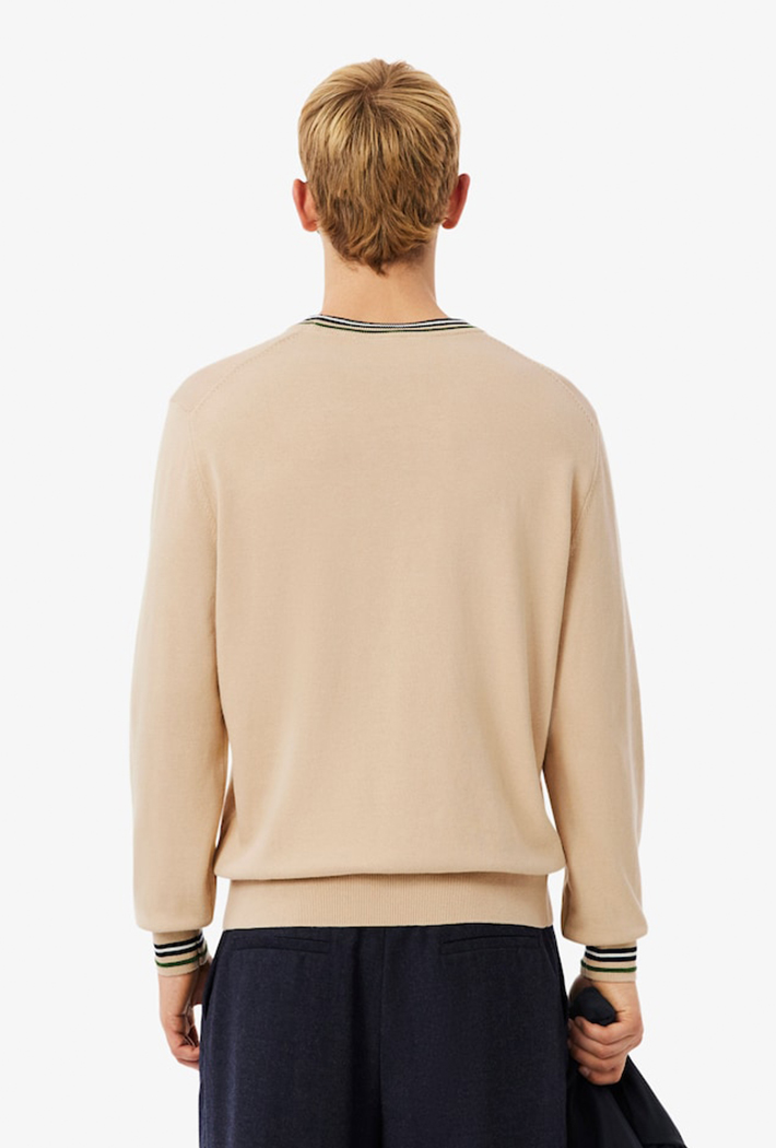 Lacoste Striped Cotton Jersey Sweater