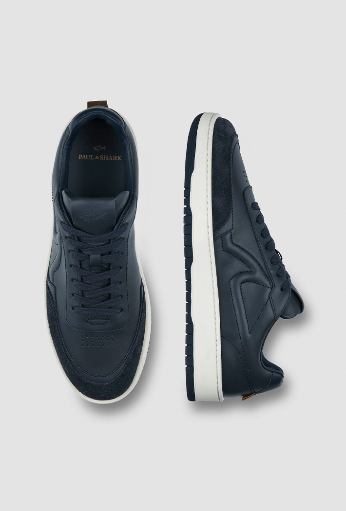 Paul & Shark Club Riviera Leather Sneakers