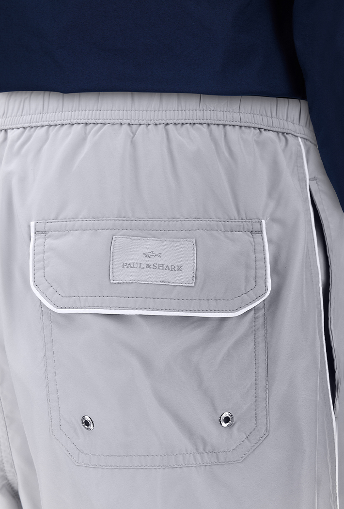 Paul & Shark Portofino Swim Shorts in Microfibre with Logo Embroidery
