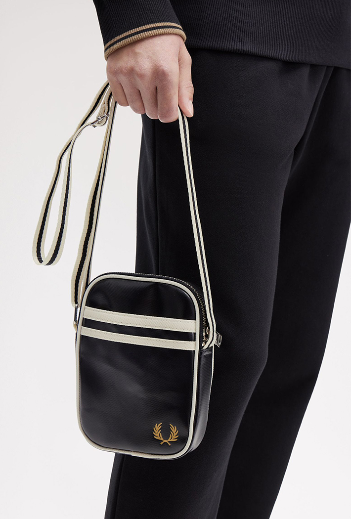 Fred Perry Unisex Silver/Gold Classic Small Side Bag - One Size