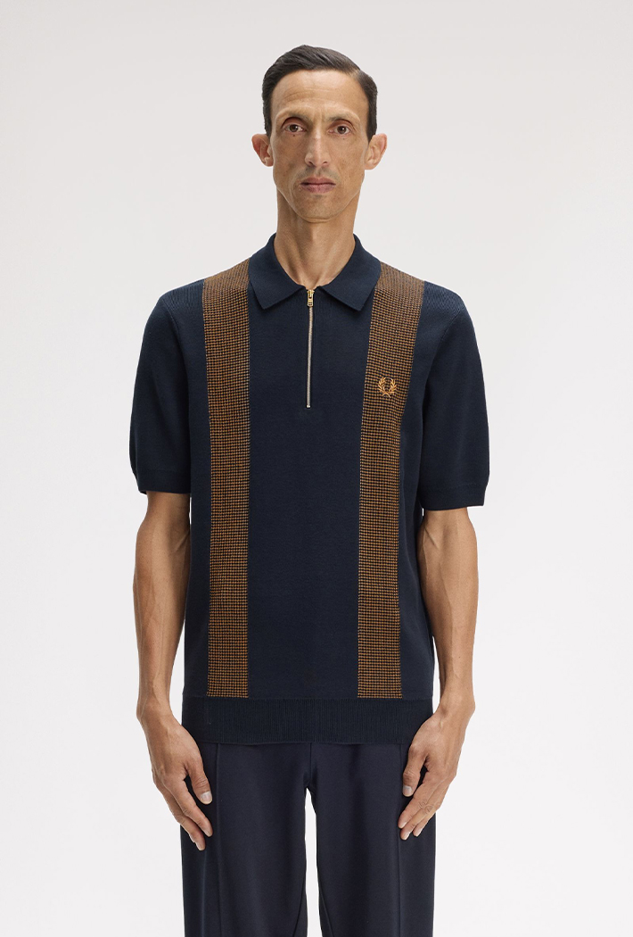 Fred Perry Panel Detail Knitted Shirt