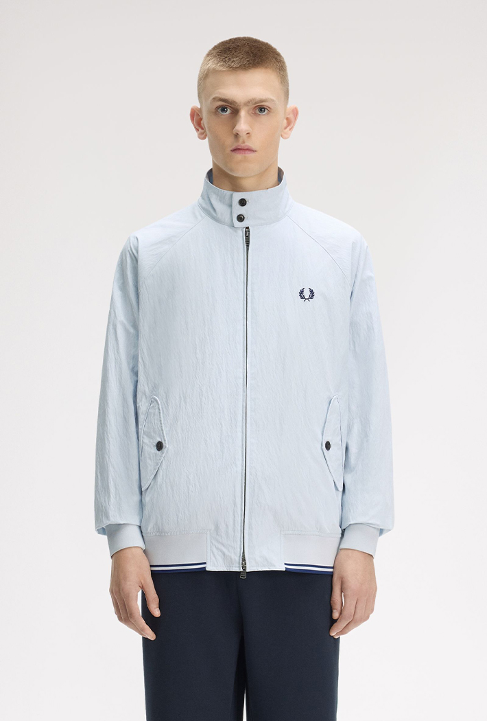 Fred Perry Unisex Crinkle Harrington Jacket - Xxl