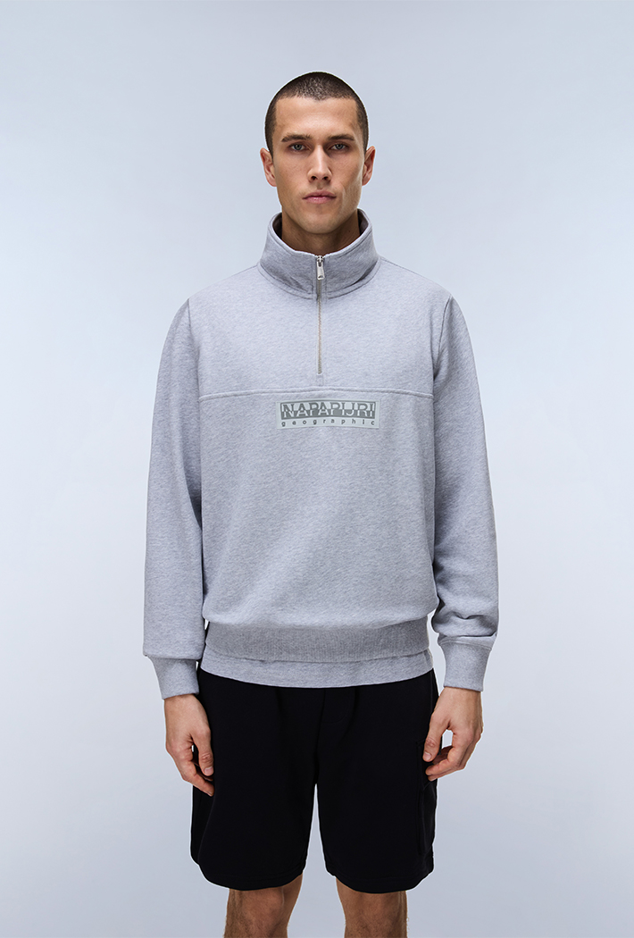 Napapijri Box Logo French Terry 1/2 Zip Sweatshirt