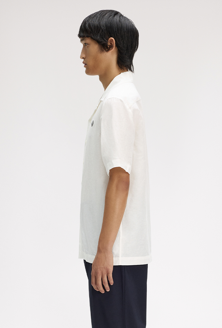 Fred Perry Linen Blend Revere Collar Shirt