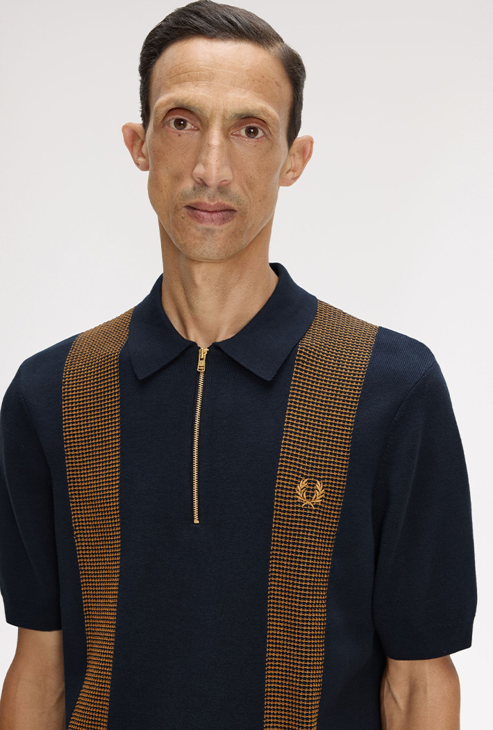 Fred Perry Panel Detail Knitted Shirt