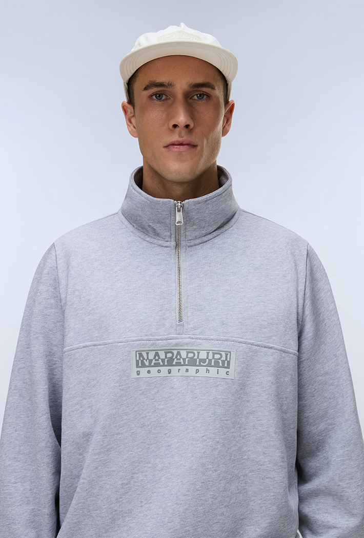 Napapijri Box Logo French Terry 1/2 Zip Sweatshirt