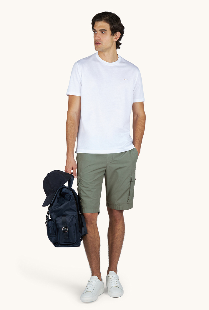Paul & Shark Cargo Bermuda in Ultralight Poplin Cotton