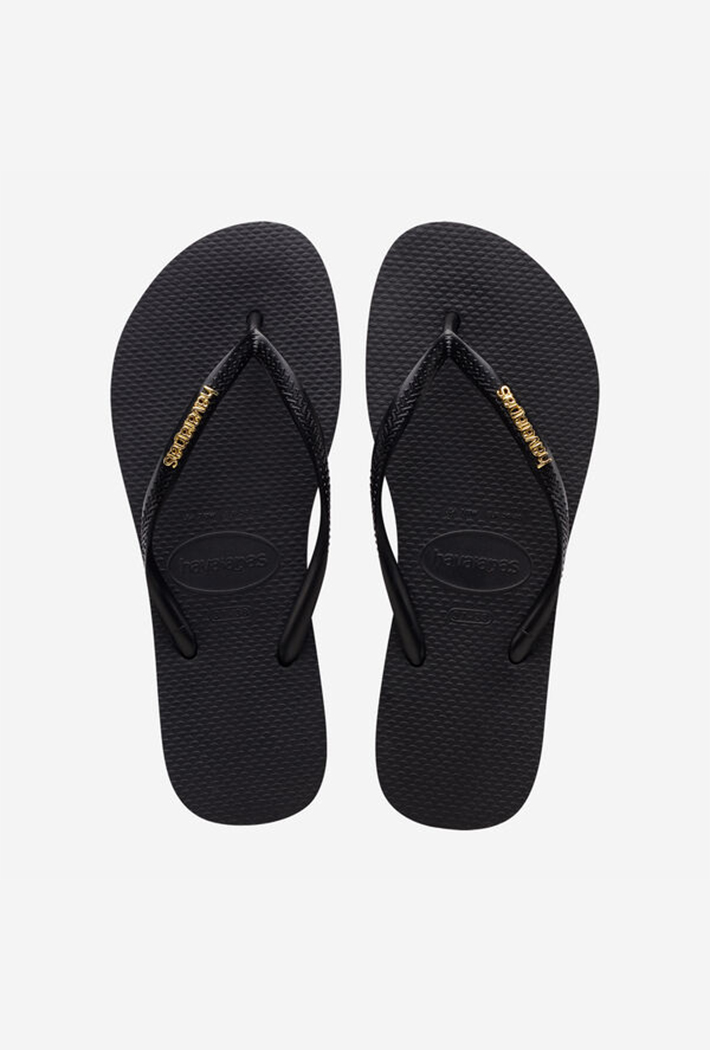 Havaianas Women's Slim Logo Metallic Flip Flops
