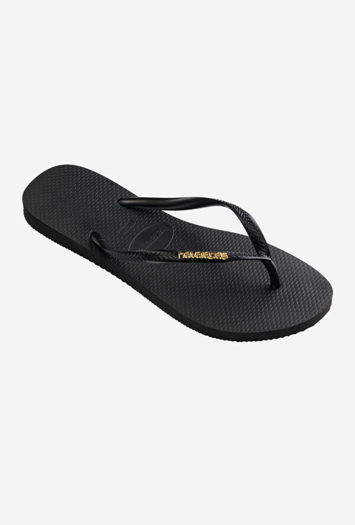 Havaianas Women's Slim Logo Metallic Flip Flops