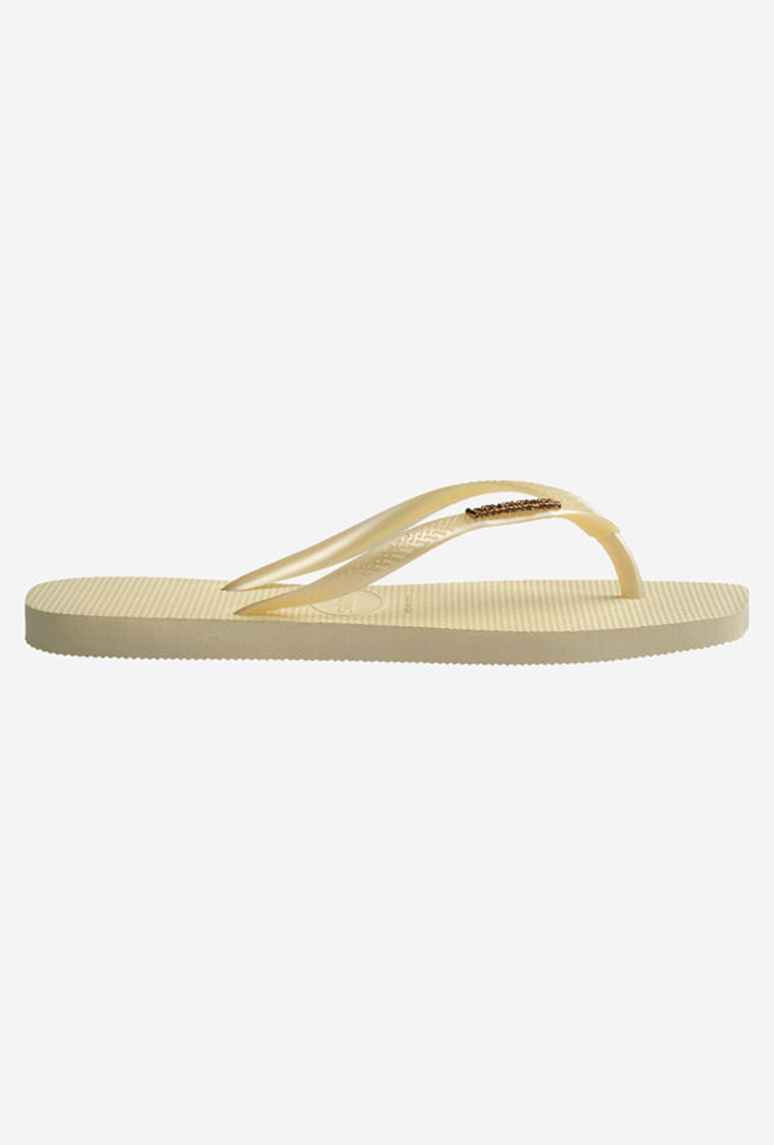Havaianas Women's Square Logo Metallic Flip Flops