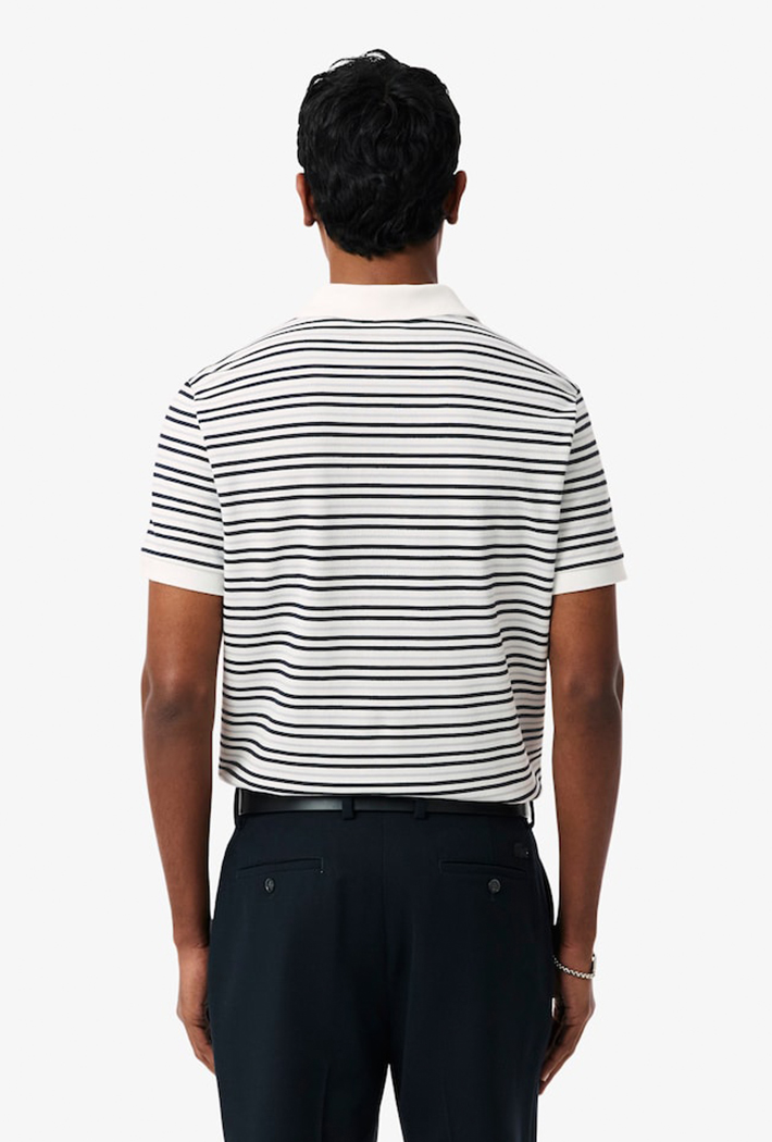 Lacoste Classic Fit Striped Petit Piqué Polo Shirt