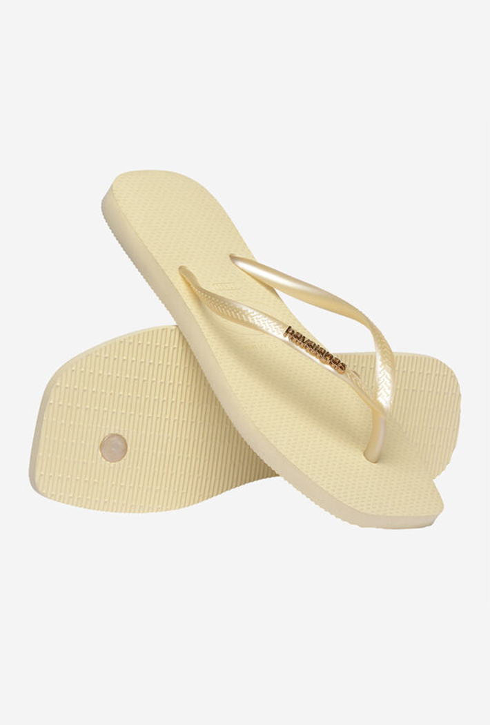 Havaianas Women's Square Logo Metallic Flip Flops
