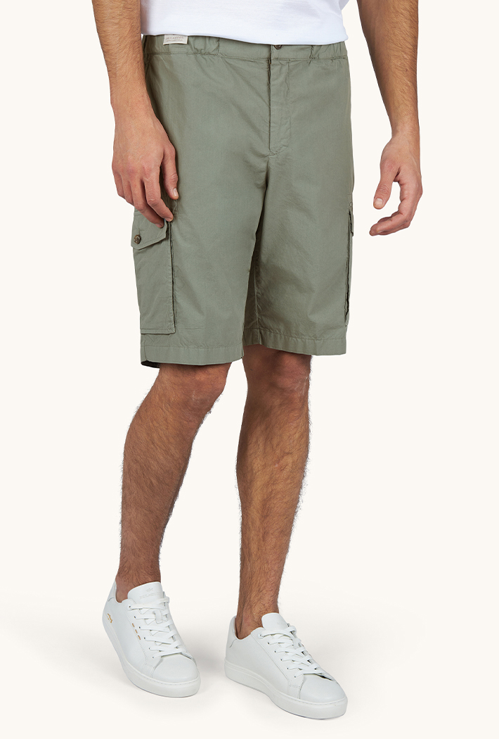 Paul & Shark Cargo Bermuda in Ultralight Poplin Cotton