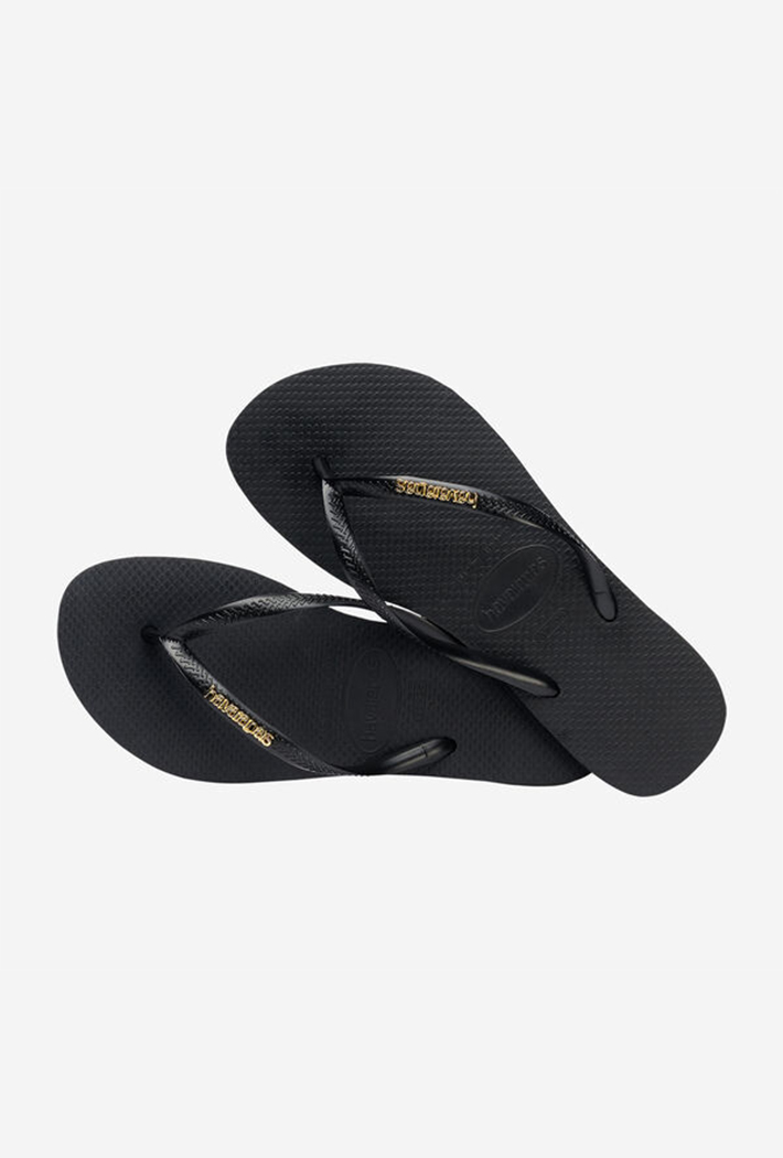 Havaianas Women's Slim Logo Metallic Flip Flops