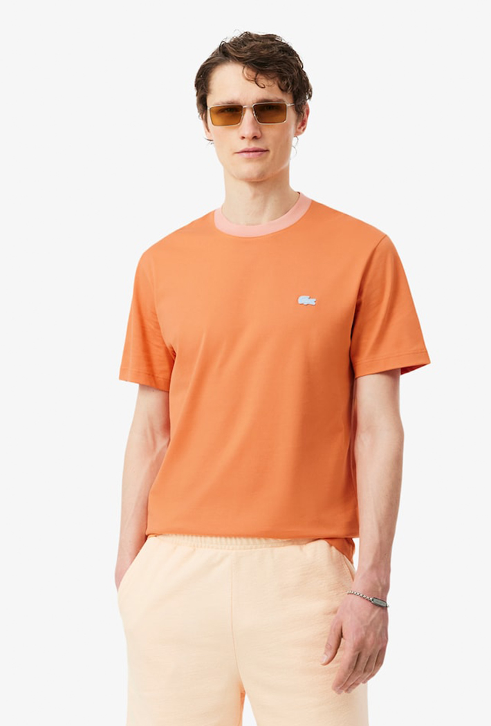 Lacoste Classic Fit Colour-Block Cotton T-Shirt