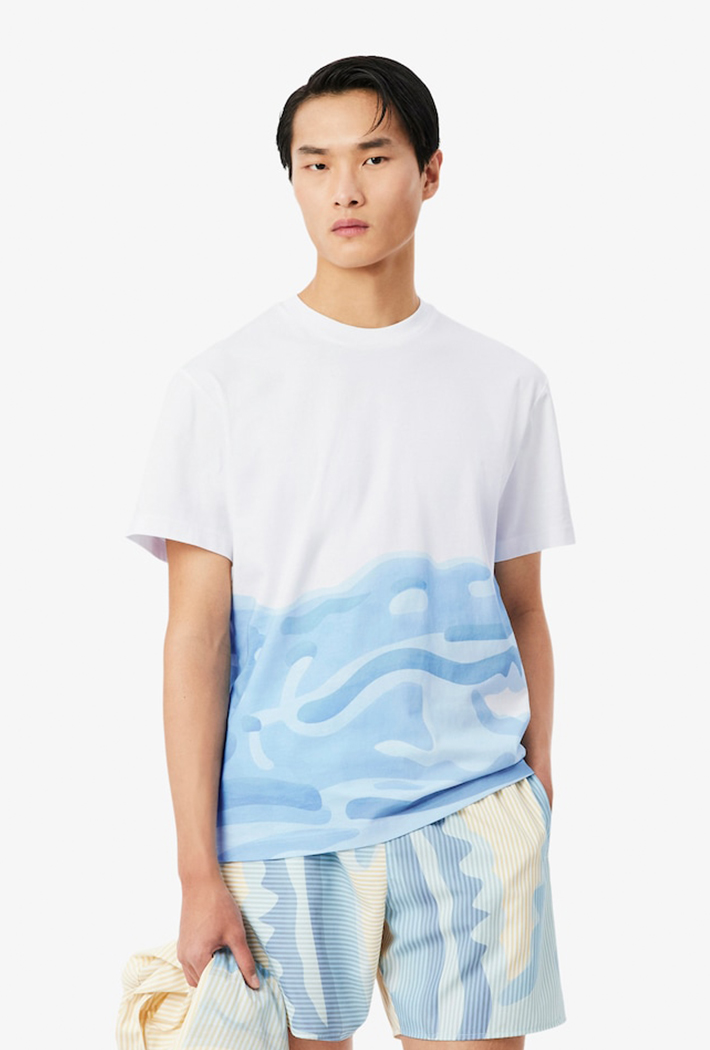 Lacoste Printed Cotton T-Shirt