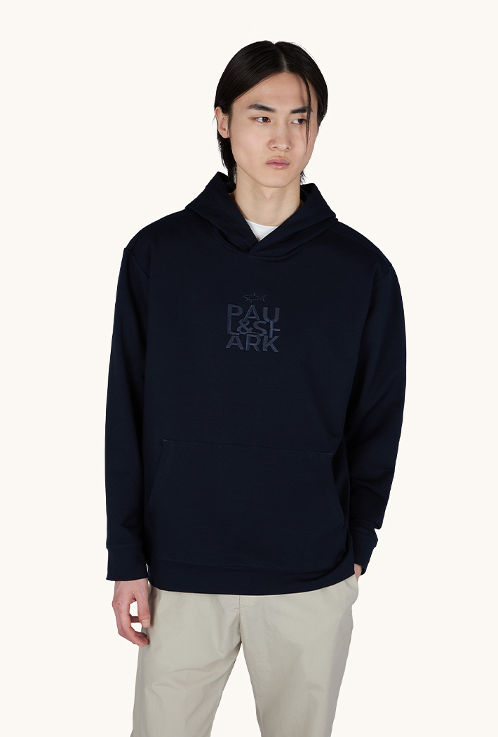 Paul & Shark Unisex X-Soft Fleece Cotton Blend Hoodie - Xxl