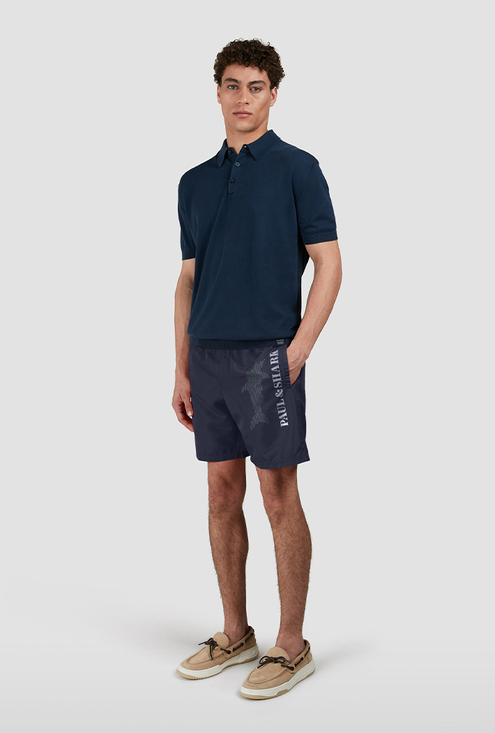 Paul & Shark Portofino Swim Shorts with Reflective Logo