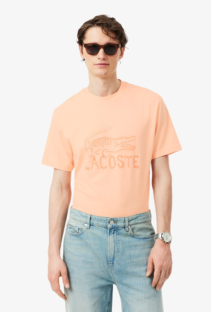 Lacoste Printed Logo Cotton T-Shirt