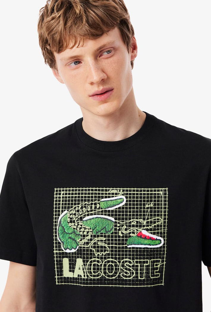 Lacoste Printed Cotton T-Shirt