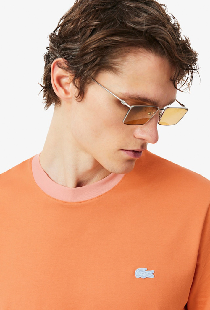 Lacoste Classic Fit Colour-Block Cotton T-Shirt