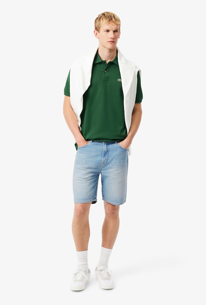 Lacoste Straight Fit Denim Bermuda Shorts
