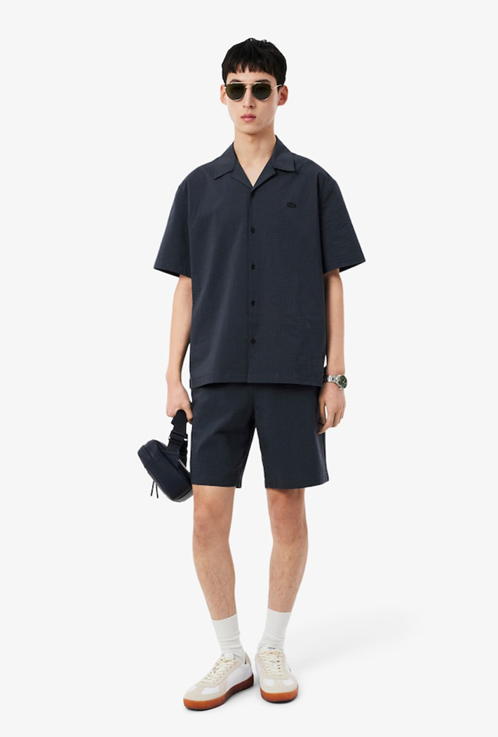 Lacoste Cotton Seersucker Shorts