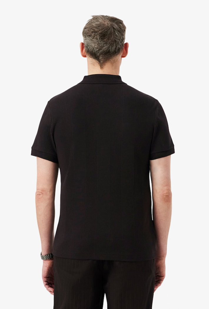 Lacoste Regular Fit Ribbed Knit Polo Shirt