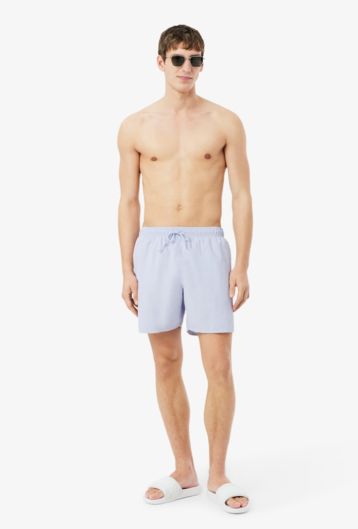 Lacoste Mid Length Monochrome Swim Trunks