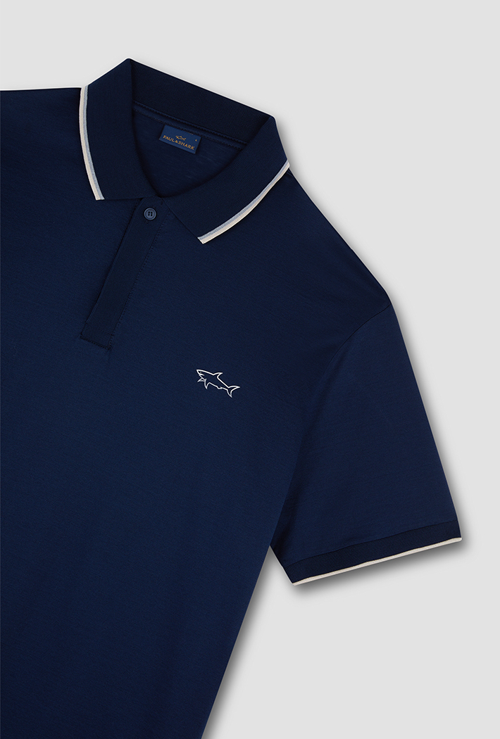Paul & Shark Double Mercerised Jersey Cotton Polo Shirt