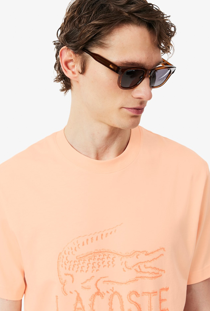 Lacoste Printed Logo Cotton T-Shirt