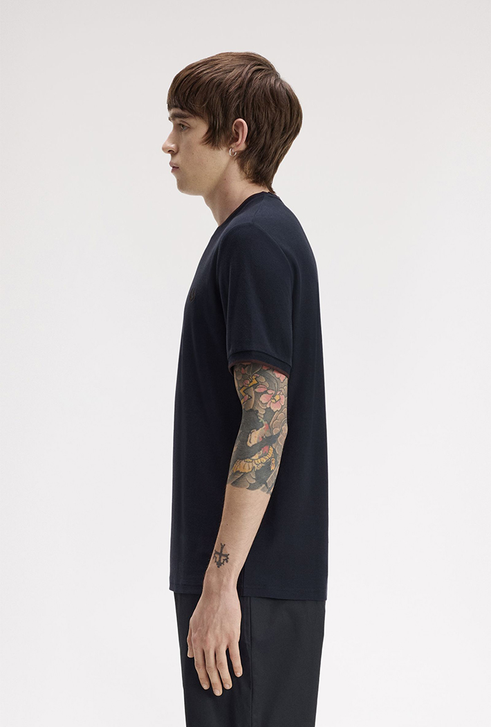 Fred Perry Trim Detail Crepe Pique T-Shirt