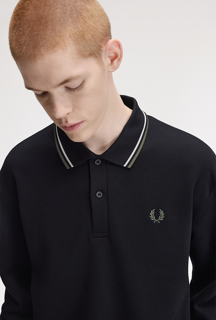 Fred Perry Tipped Collared Sweatshirt