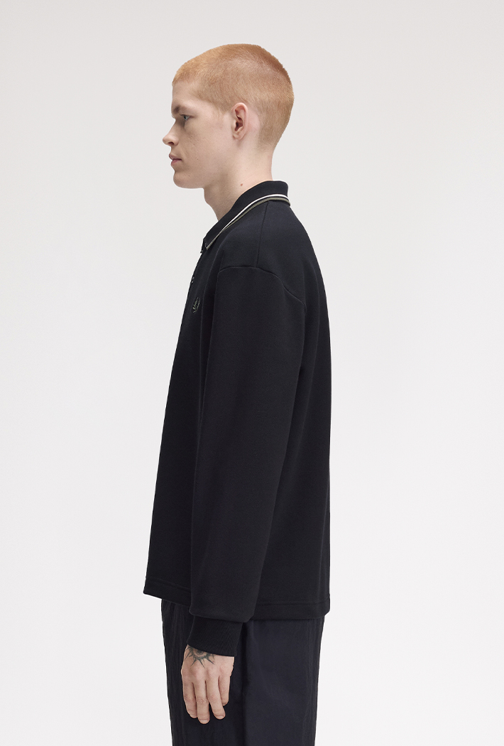 Fred Perry Tipped Collared Sweatshirt