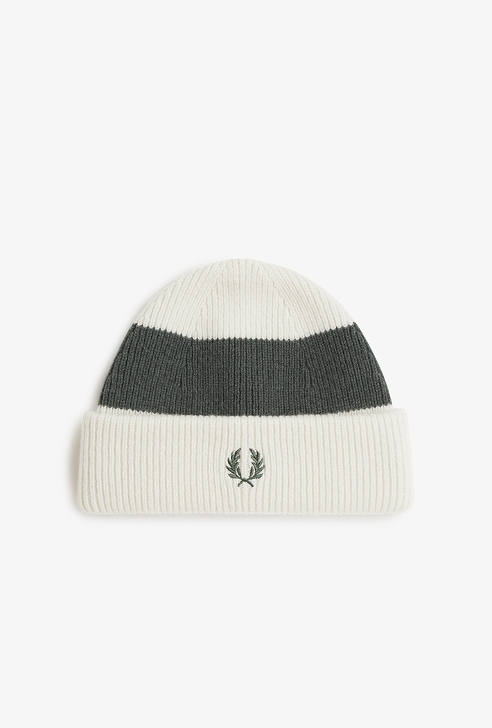 Fred Perry Bold Stripe Ribbed Beanie